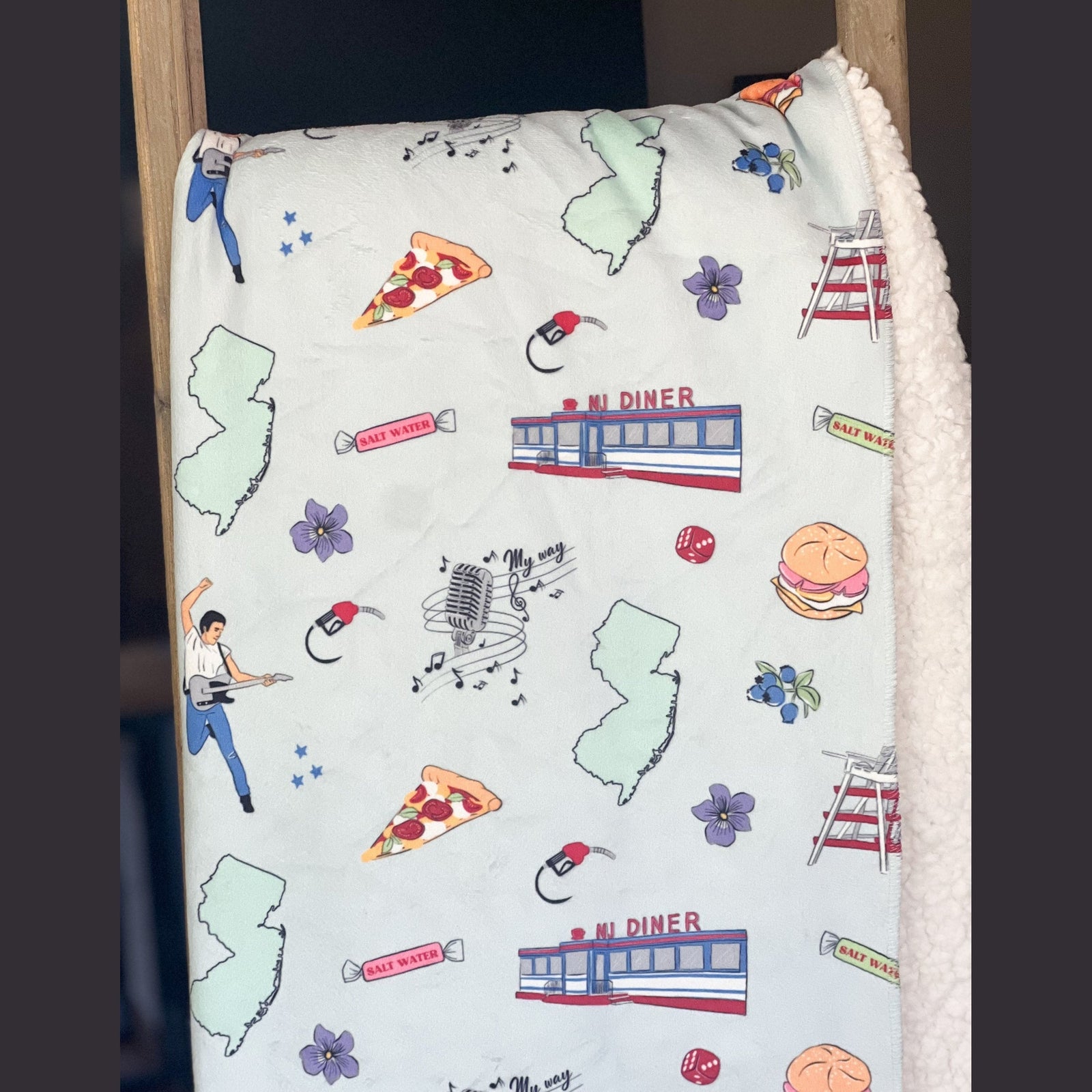 New Jersey Plush Throw Blanket 60x80