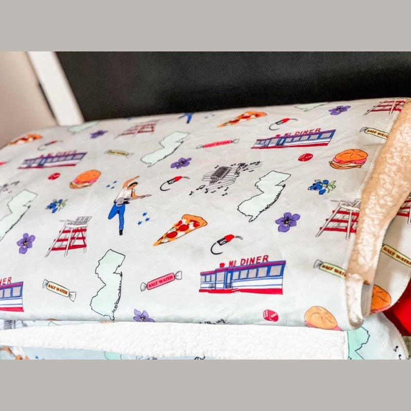 New Jersey Plush Throw Blanket 60x80