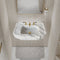 New York White Marble Wall-mount Bathroom Sink Polished (W)18" (L)28" (H)6"