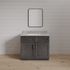 36 Inch Gray Stained Shaker Single Sink Bathroom Vanity