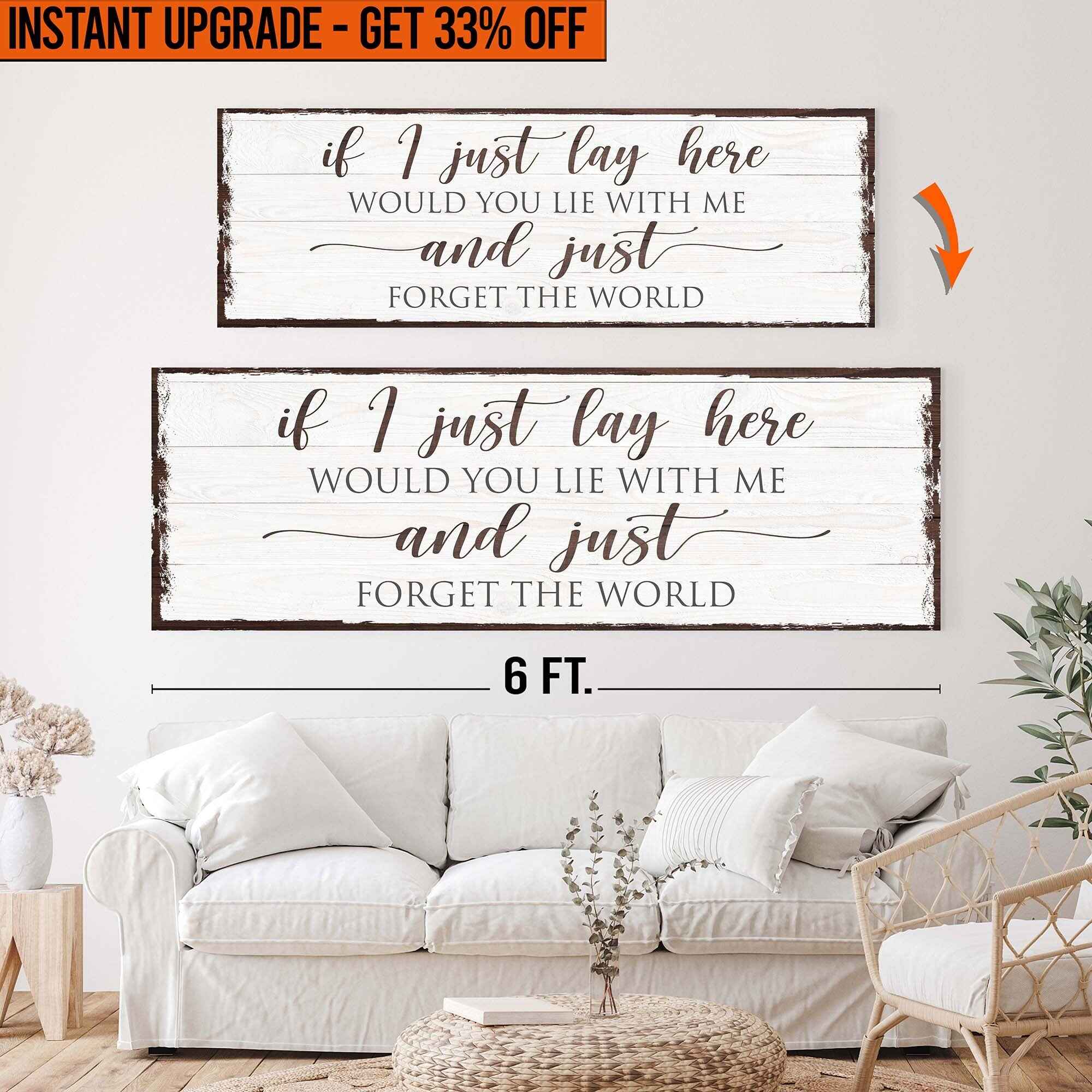 Upgrade Your 20x60 Inches 'Would You Lie With Me' Canvas To 24x72 Inches