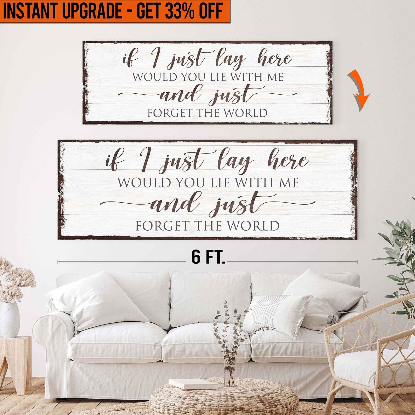 Upgrade Your 20x60 Inches 'Would You Lie With Me' Canvas To 24x72 Inches