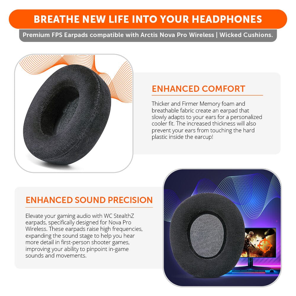 Nova Pro Wireless & Nova Elite Earpads - WC StealthZ