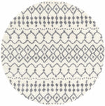 Navassa White/Gray Trellis Plush Rug
