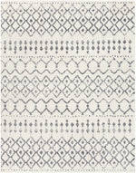 Navassa White/Gray Trellis Plush Rug