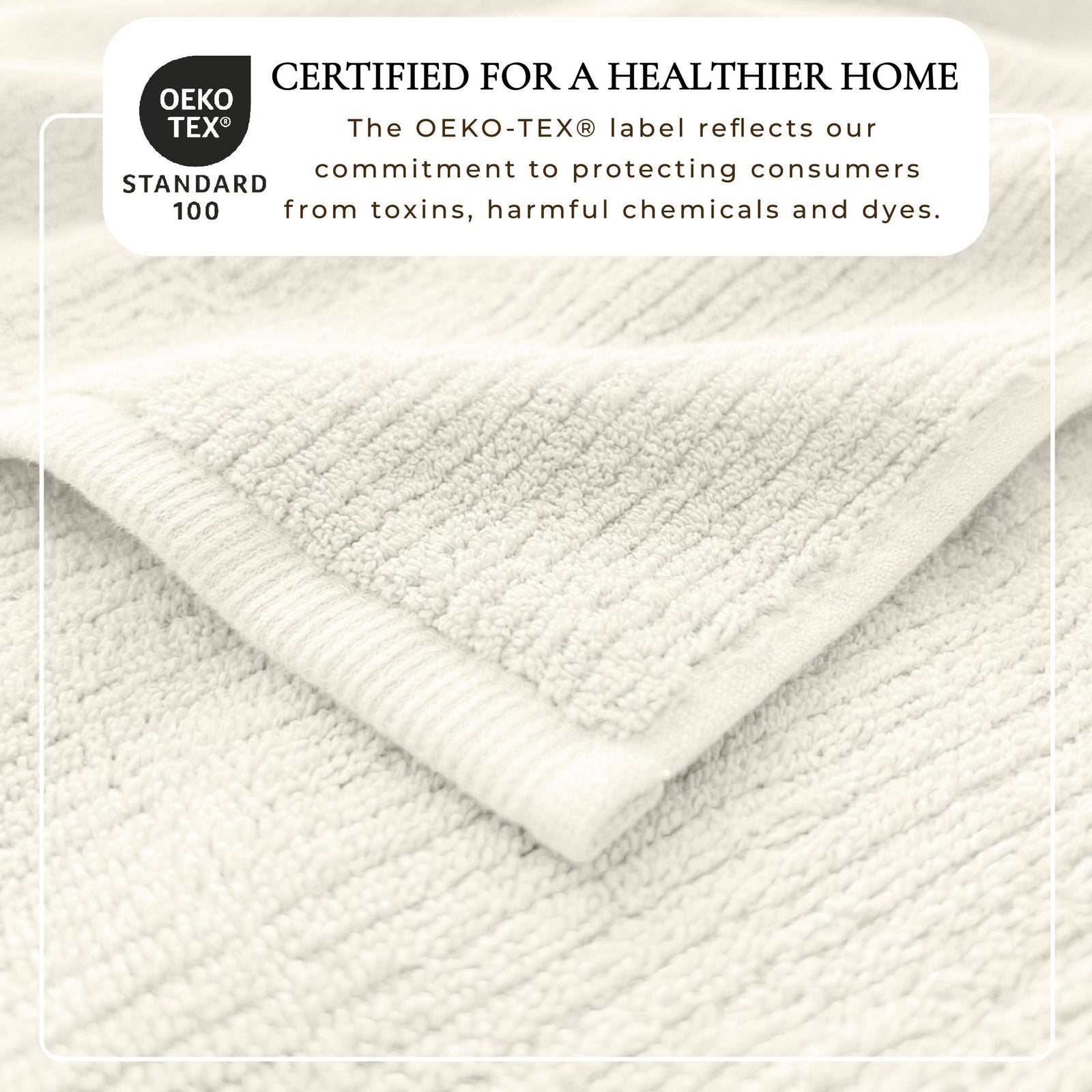 Turkish Cotton Ribbed 6-Piece Bath Towel Set - Georgiana Collection