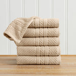100% Cotton Checkered Jacquard Bath Towel Set - Giuliana Collection