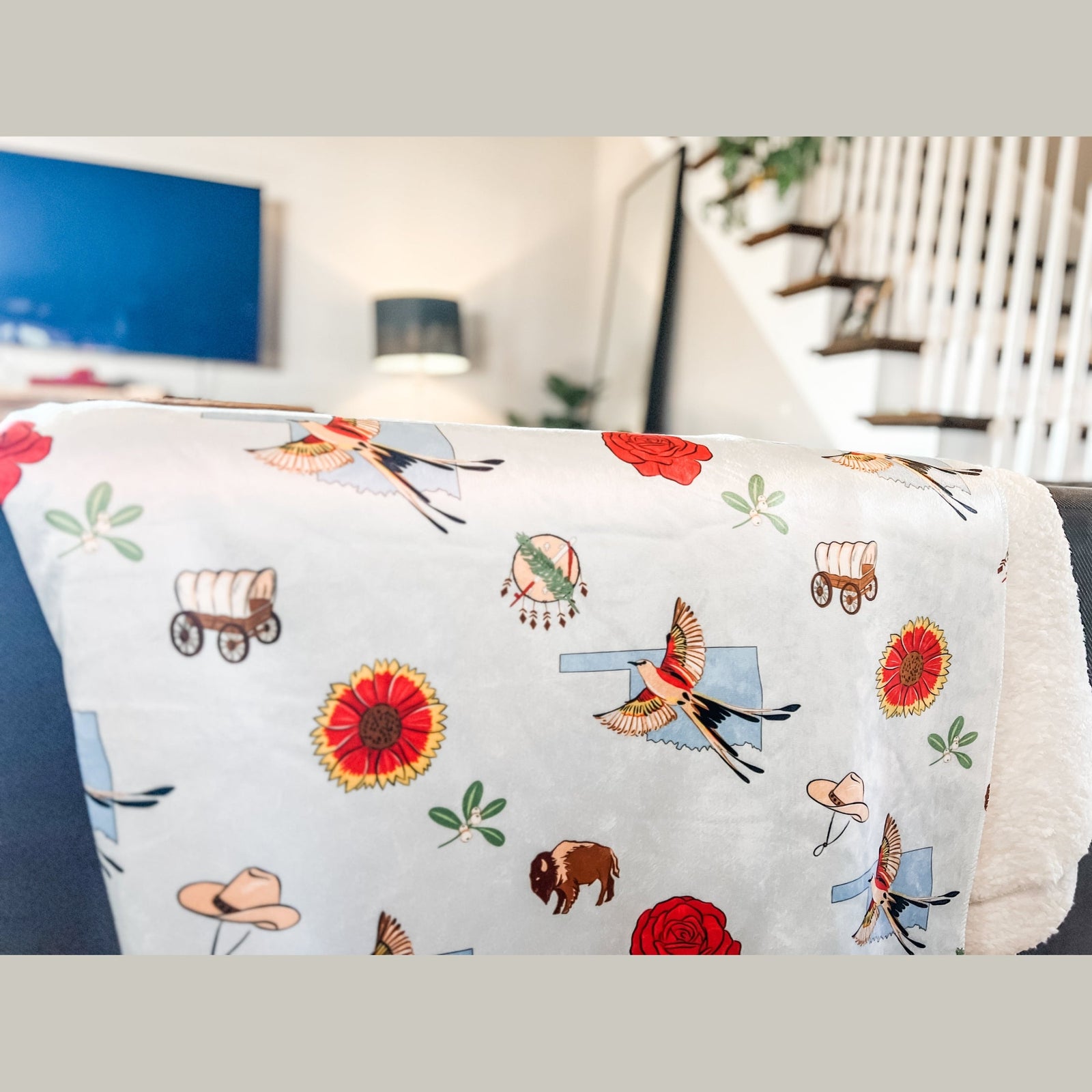 Oklahoma Plush Throw Blanket 60x80