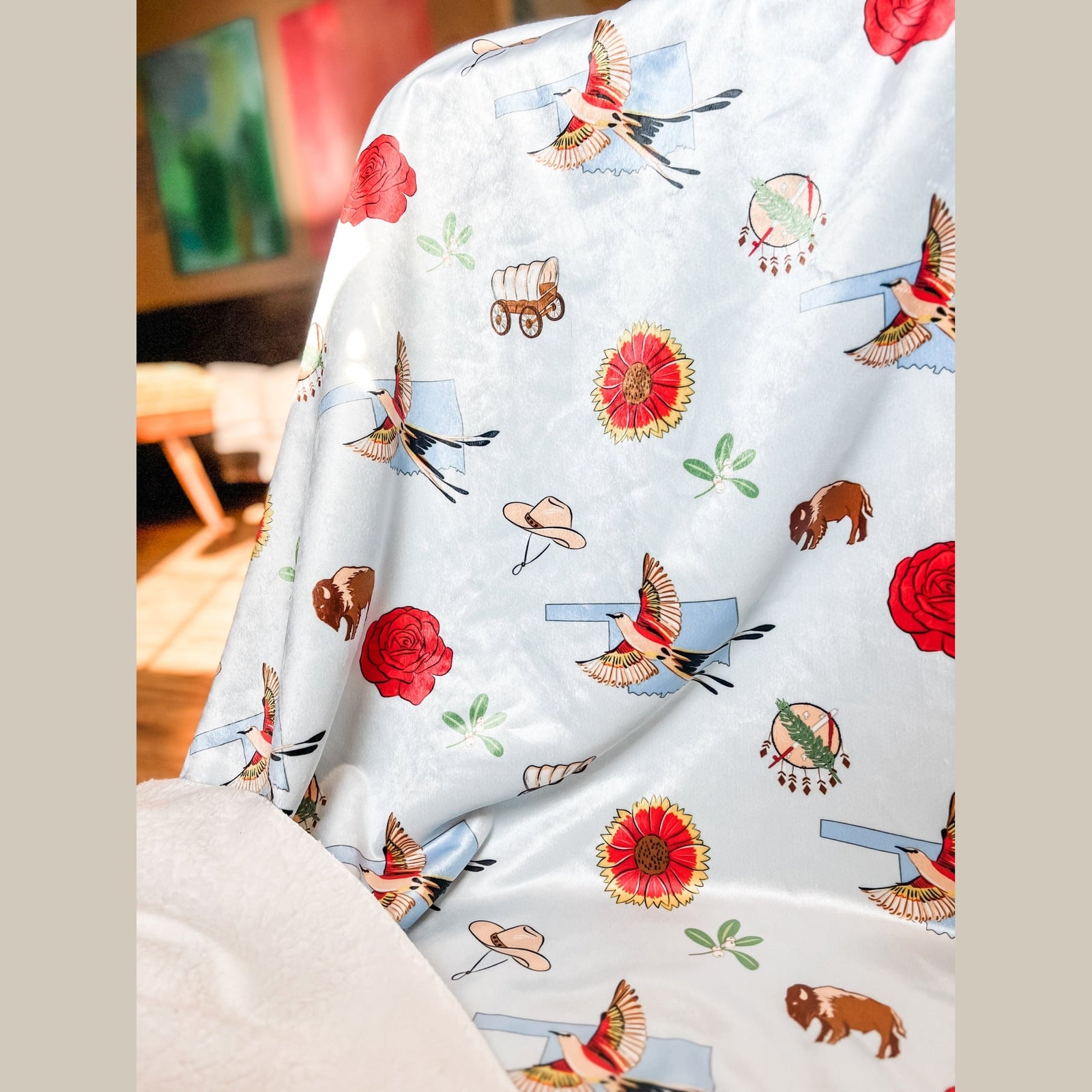 Oklahoma Plush Throw Blanket 60x80