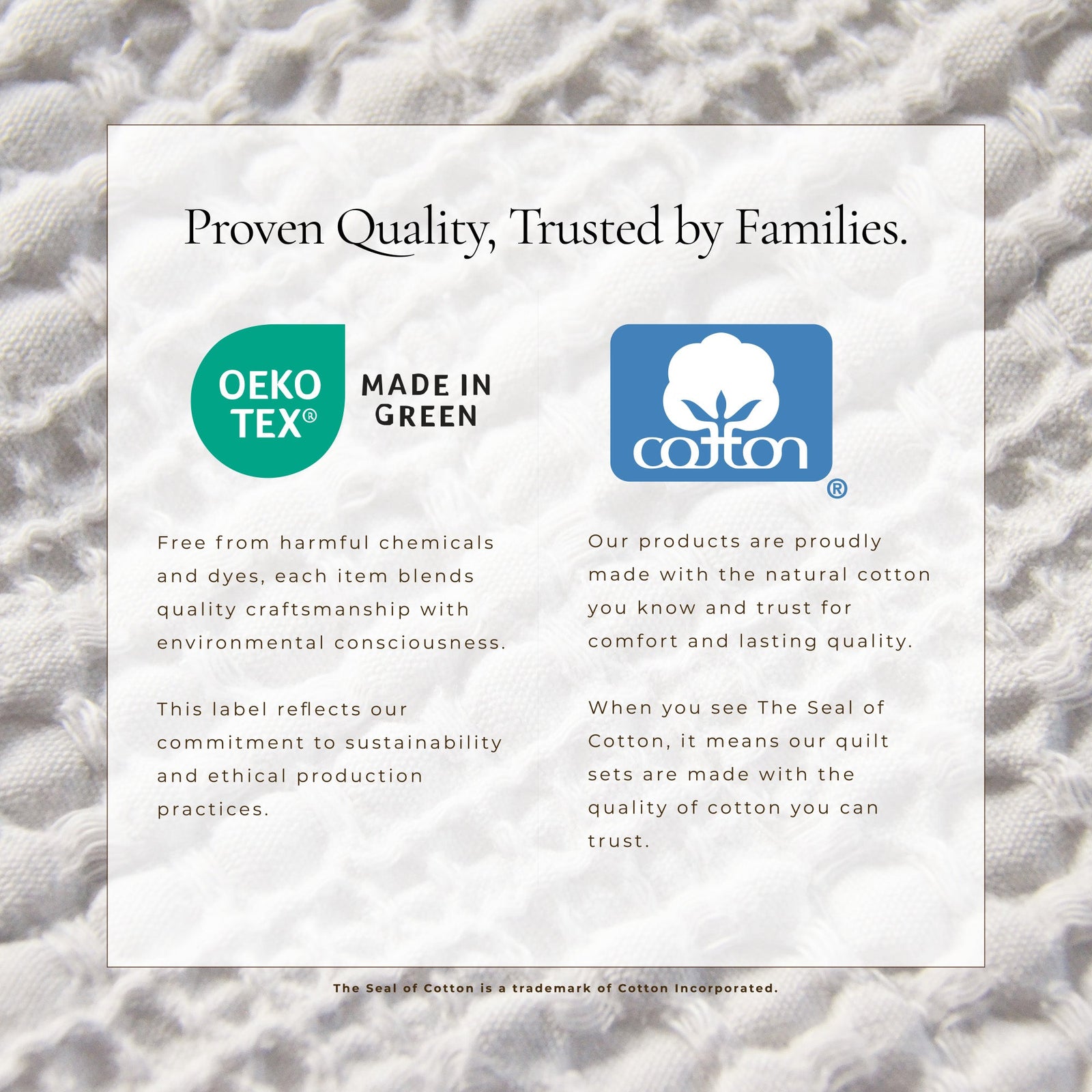 100% Cotton Honeycomb Waffle Garment Washed Quilt Set - Genevieve Collection