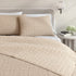 100% Cotton Honeycomb Waffle Garment Washed Quilt Set - Genevieve Collection