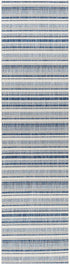 Olin White&Blue Striped Nordic Rug