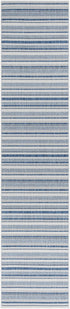 Olin White&Blue Striped Nordic Rug