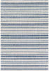 Olin White&Blue Striped Nordic Rug