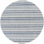Olin White&Blue Striped Nordic Rug