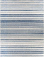 Olin White&Blue Striped Nordic Rug