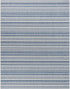 Olin White&Blue Striped Nordic Rug