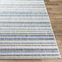 Olin White&Blue Striped Nordic Rug
