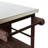 Outdoor Kitchen Island Fir Wood Prep Station with Stainless Steel Top