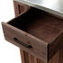 Outdoor Kitchen Island Fir Wood Prep Station with Stainless Steel Top