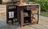 Outdoor Kitchen Island Fir Wood Prep Station with Stainless Steel Top