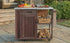 Outdoor Kitchen Island Fir Wood Prep Station with Stainless Steel Top