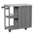 Outdoor Kitchen Island Prep Station with Stainless Steel Top - Natural Fir Wood