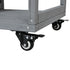 Outdoor Kitchen Island Prep Station with Stainless Steel Top - Natural Fir Wood