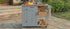 Outdoor Kitchen Island Prep Station with Stainless Steel Top - Natural Fir Wood