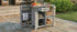 Outdoor Kitchen Island Prep Station with Stainless Steel Top - Natural Fir Wood