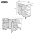 Outdoor Kitchen Island Prep Station with Stainless Steel Top - Natural Fir Wood