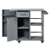 Outdoor Kitchen Island Prep Station with Stainless Steel Top - Natural Fir Wood