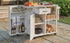 Outdoor Kitchen Island with Stainless Steel Top - Fir Wood