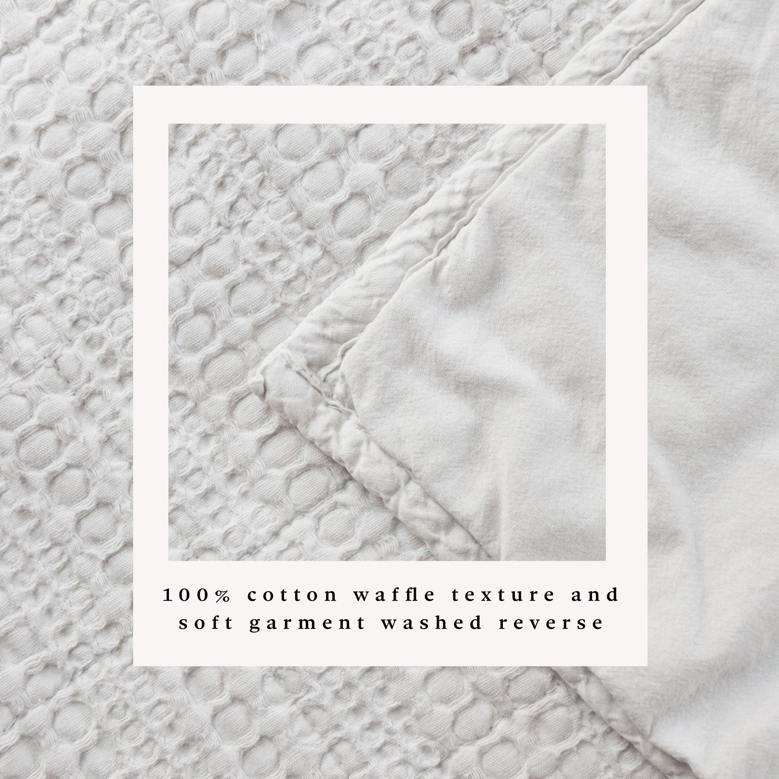 100% Cotton Honeycomb Waffle Garment Washed Quilt Set - Genevieve Collection