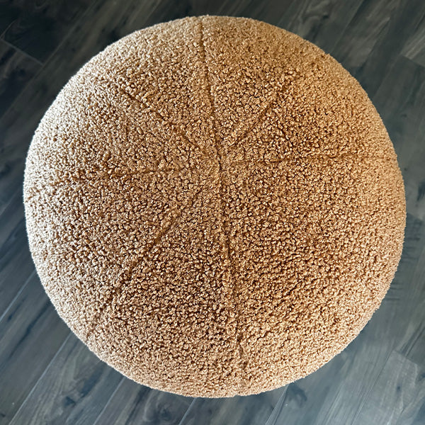Plush Boucle Drum Ottoman, Choose Your Color
