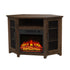 45" Corner Electric Fireplace TV Stands Console Table Insert 18" Electric Fireplace with 2 Metal Mesh Doors