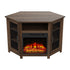 45" Corner Electric Fireplace TV Stands Console Table Insert 18" Electric Fireplace with 2 Metal Mesh Doors