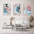 Pastel Color Pattern Set of 3 Prints Modern Wall Art Modern Artwork