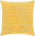 Paulding Textured Yellow Cotton Square Throw Pillow
