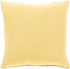 Paulding Textured Yellow Cotton Square Throw Pillow