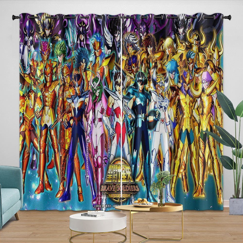 Saint Seiya Curtains Blackout Window Drapes Room Decoration