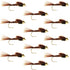 Barbless Bead Head Pheasant Tail Nymph Fly 1 Dozen Flies Hook Size 16