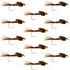 Barbless Bead Head Pheasant Tail Nymph Fly 1 Dozen Flies Hook Size 18