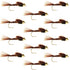 Barbless Bead Head Pheasant Tail Nymph Fly 1 Dozen Flies Hook Size 12