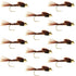 Barbless Bead Head Pheasant Tail Nymph Fly 1 Dozen Flies Hook Size 10