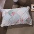 DaDa Bedding Hint of Mint Cottage Floral Cotton Patchwork Pillow Sham (JHW3036)