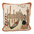 DaDa Bedding Set of 2-Pieces Postcard of Venice Tapestry Throw Pillow Covers w/ Inserts - 18" x 18"