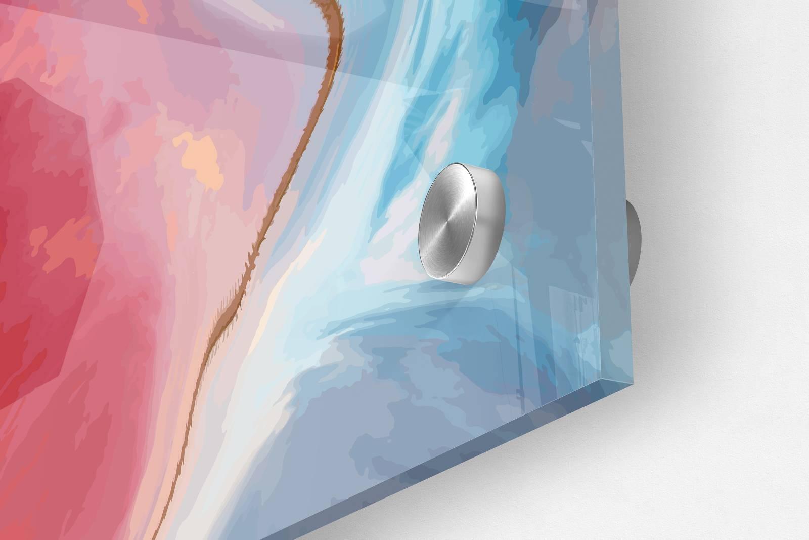 Pink and Blue Pattern Set of 3 Prints Modern Wall Art Modern Artwork