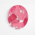 Pink Floral Pattern Printed Transparent Acrylic Circle