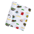 GiftSet: Pittsburgh Baby Muslin Swaddle Blanket and Burp Cloth/Bib Combo